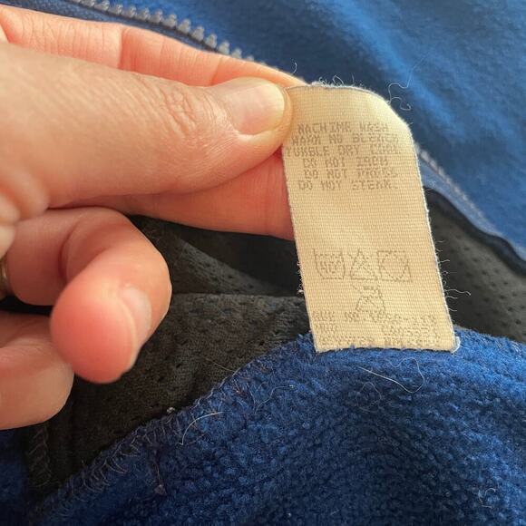 Vintage Woolrich Polartec Fleece Full Zip Sweatshirt Jacket Mens Medium Blue 90s - Picture 8 of 13